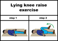 Lying knee raise exercise