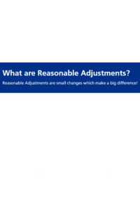 Thumbnail for What are reasonable adjustments?